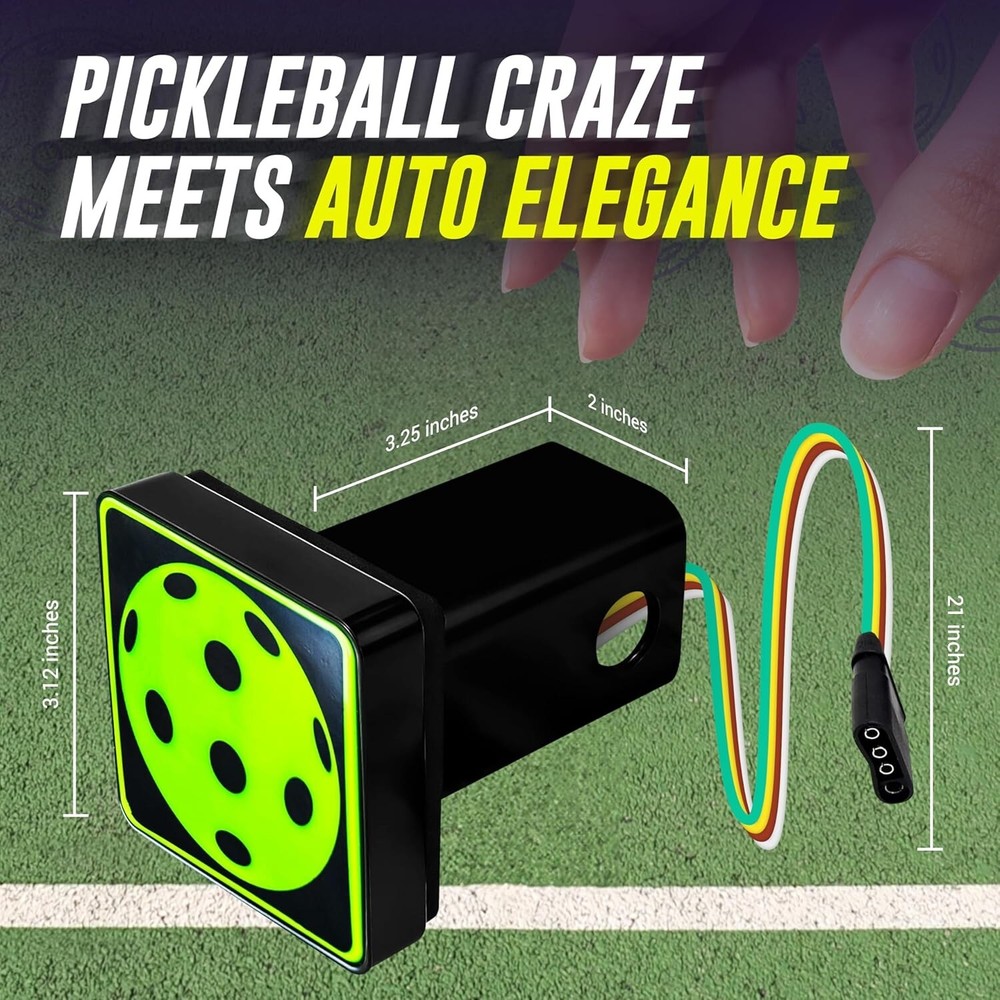 Pickleball Club Hitch Cover for Trucks SUVs and Trailers Pickleball Club Hitch Cover for Trucks SUVs and Trailers