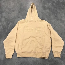Size S - Essentials Fear Of God Pullover Hoodie Men Beige Long Sleeve Ship Fast!