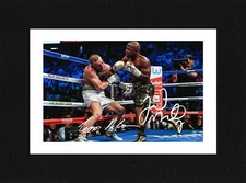 8X6 Mount MAYWEATHER JR & McGREGOR Signed PHOTO Boxing Print Ready to Frame