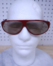 Vintage Burgundy Le Specs Riviera Peach Amber Sunglasses Made In France - 62 14