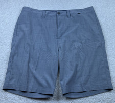 Travis Mathew Shorts Mens 38 Gray Squares Golf Casual Plaid