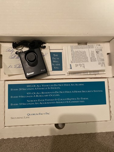 Quorum PAAL Personal Security Attack Alarm BLACK - Picture 2 of 6