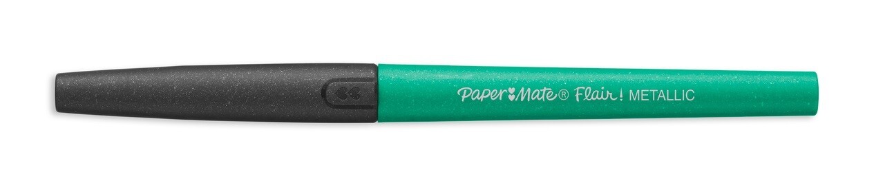 Paper Mate Flair Felt Tip Pens Medium Point 0.7mm Metallic Sea Foam 12 Pens New