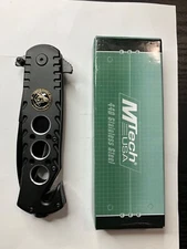 MTech USA Tactical Folding Knife Mason Square & Compass Freemason New