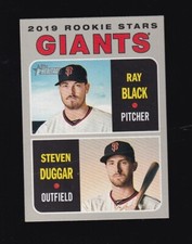 2019 Topps Heritage Ray Black Steven Duggar Rookie #267 San Francisco Giants
