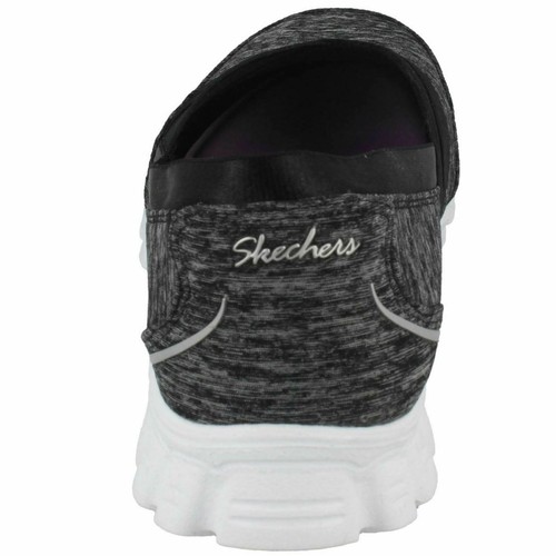 Ladies FASCINATION /22827 Black/White Slip On Shoes By Skechers Flex - Picture 6 of 8