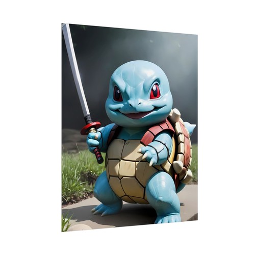 🐢 Ninja Samurai Kreaturen Poster - Gamer Wandbild - Retro Mashup Raumdeko - Bild 8 von 25