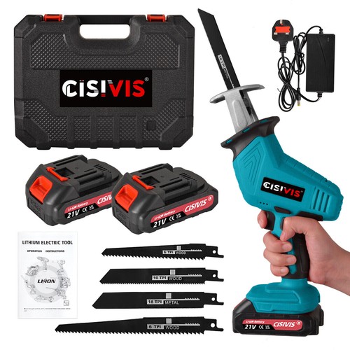 Cisivis 21V Reciprocating Saw Cordless Hand Saw Electric Wood Metal Cutter UK eBay