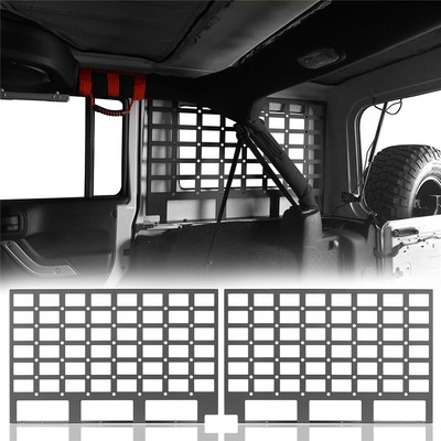 2x Rear Window Molle Panel Flank Panels Fit Jeep Wrangler JK 07-18 4Door Hardtop