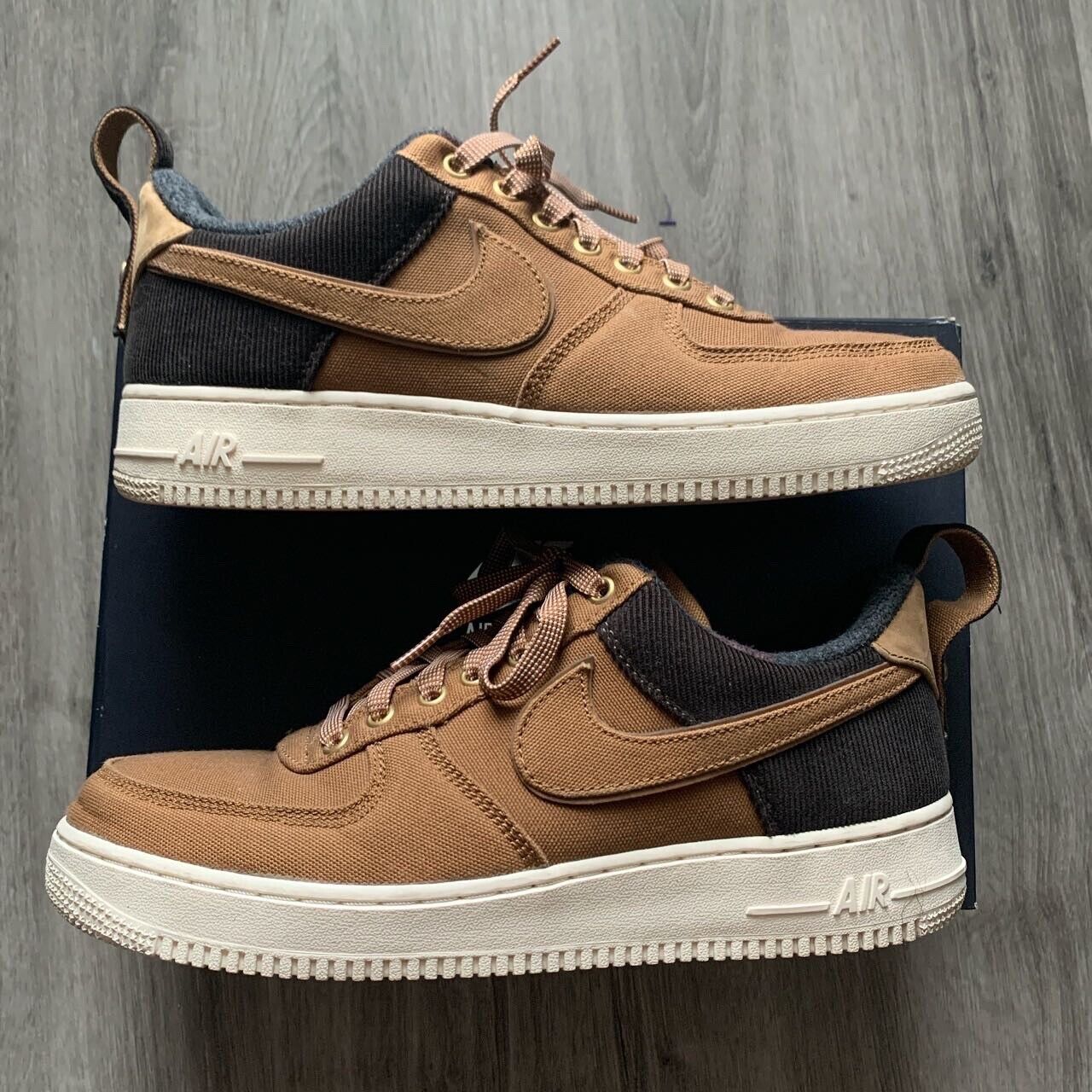 rueda Esperanzado Trueno Size 10.5 - Nike Air Force 1 &#039;07 Premium x Carhartt WIP Ale Brown 2018  | eBay