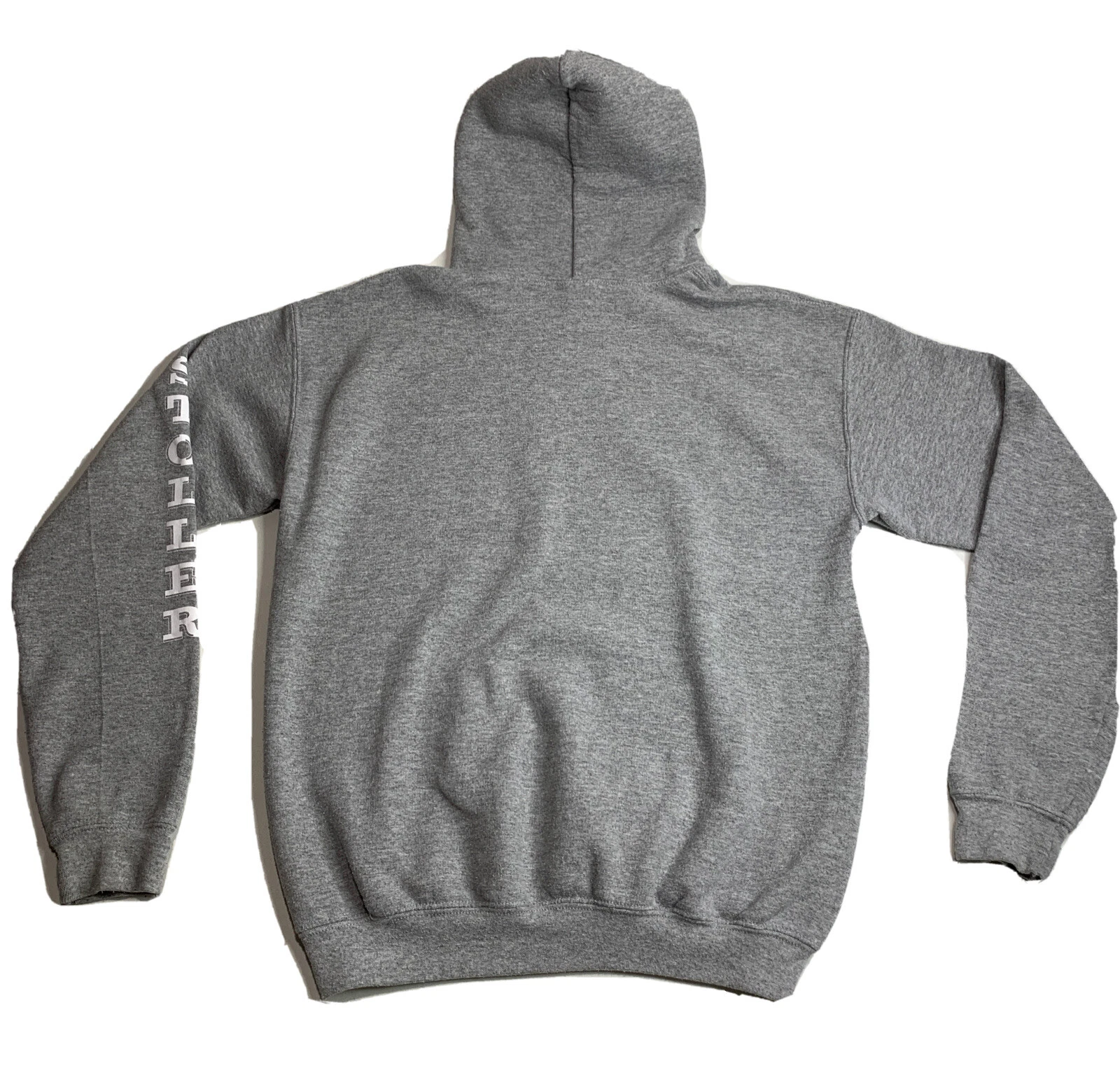 VETEMENTS Felpa con cappuccio Stoller Jaguars ragazzo XL grigia manica lunga tasca Gildan misto pesante