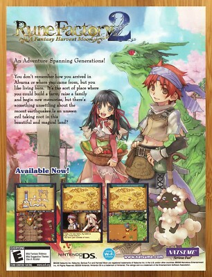 Rune Factory 2 Sur DS - A Fantasy Harvest Moon (Import Allemagne) Neuf Sous Blister