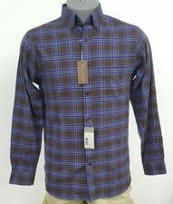 Daniel Cremieux Signature Navy Brown Plaid L/S Men's Shirt NWT 89.50 M L XL XXL