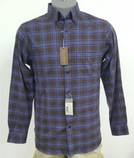Daniel Cremieux Signature Navy Brown Plaid L/S Men's Shirt NWT $89.50 M L XL XXL