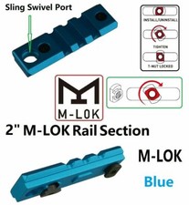 Anodized Blue 2 Inch 3 Slots Rail Section Screws Nuts Included