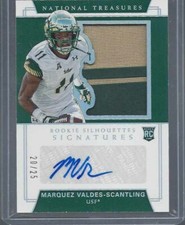 MARQUEZ VALDES SCANTLING 2018 NATIONAL TREASURES SILHOUETTE PATCH AUTO RC /25