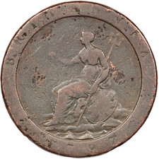 1797 KING GEORGE III CARTWHEEL ONE PENNY COIN