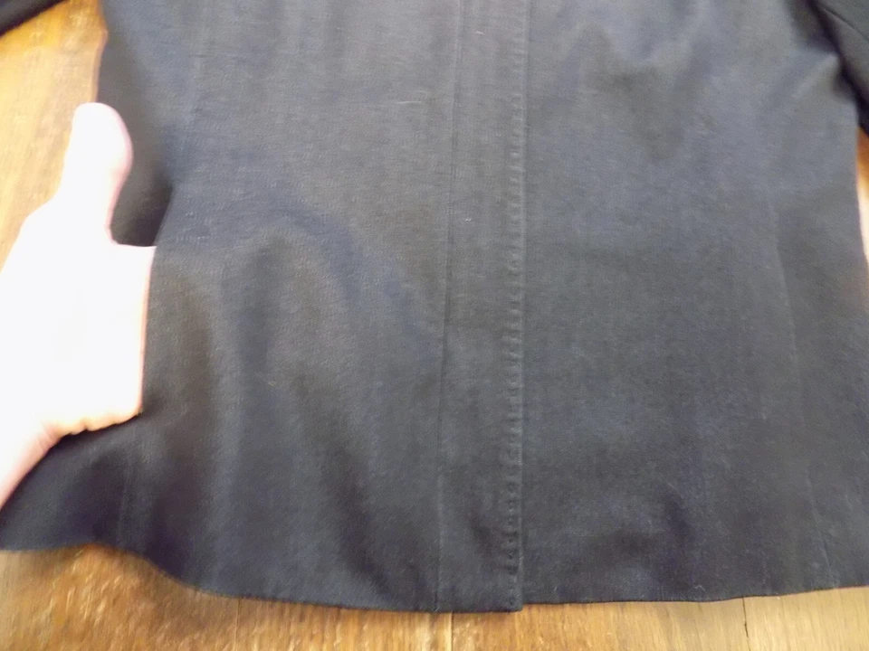 Chaqueta Casual Corner Annex Mujer Negro Denim Look Bolsillos Cremallera Completa Talla 10 Elástica Foto 4 de 4