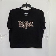 A Bratz Junior's Cropped Top Tee Shirt Rhinestone Boho Dorm Casual XXXL 21