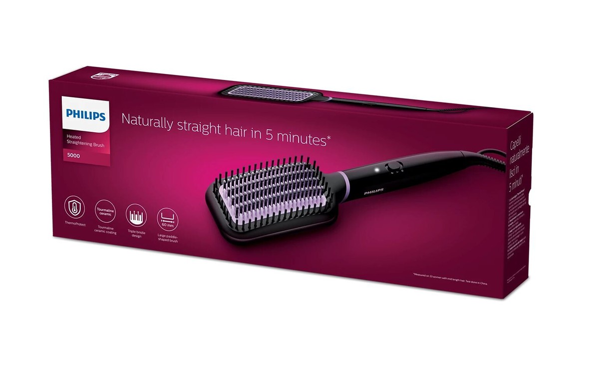 Heated Brush Hair Straightening Brush Philips Keratin Hair Brush