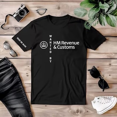 Lustiges T-Shirt Wanted By HMRC Kostüm Unisex Herren Damen Kinder Geschenkidee