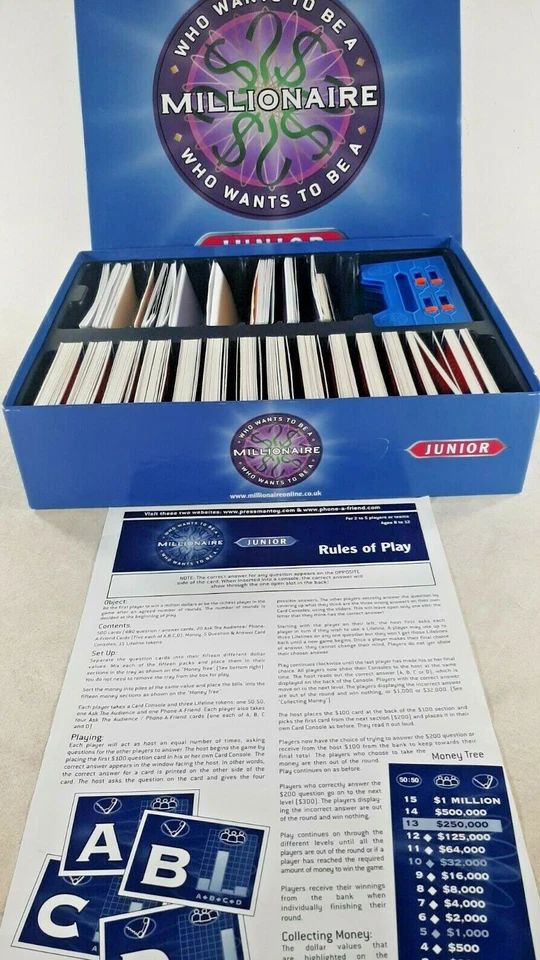 Who Wants To Be A Millionaire Board Game Junior Edition Pressman  - Image 3 of 3