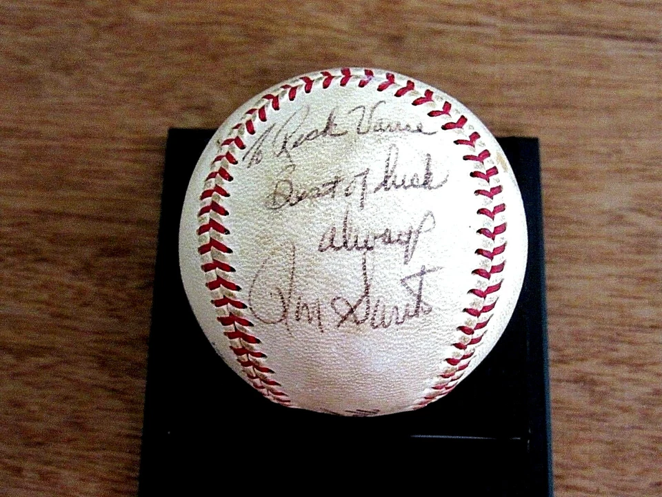 RON SANTO CHICAGO CUBS HOF ROOKIE SIGNED AUTO WARREN GILES ONL BASEBALL JSA LOA - Image 3 of 4