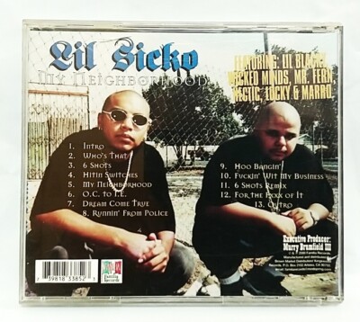 CD) Lil Sicko – My Neighborhood, US Press, HDL 3385-2, Album, 2000