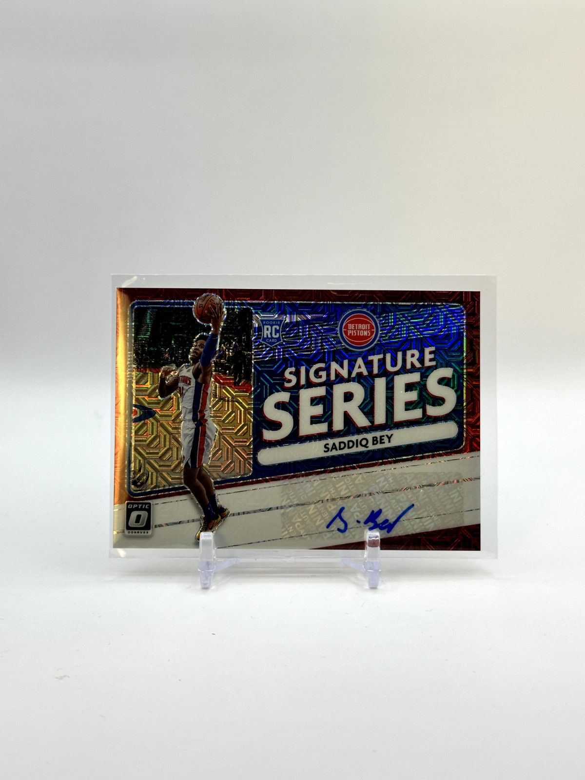 2020-21 Donruss Optic Saddiq Bey #SS-SBY Signature Series Red Choice RC AUTO