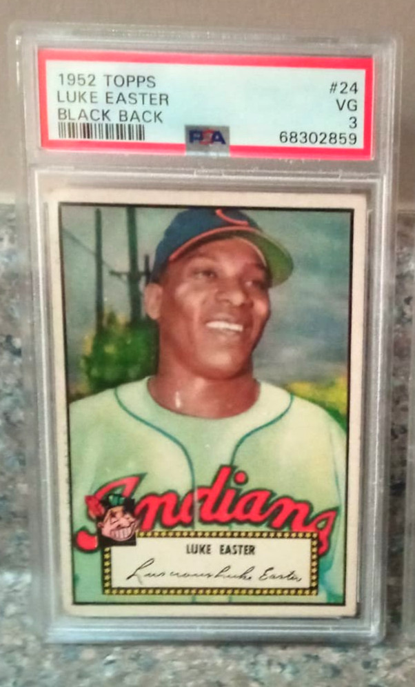 1952 Topps Luke Easter #24 Black Back, PSA 3