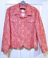 Alexis & Avery Jacket Size XL Tangerine w/ Front Seam Pockets NWOT