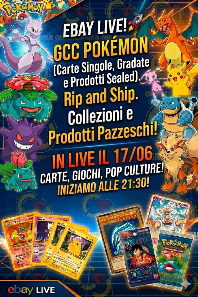 GCC Pokémon: Gradate, Singole, Prodotti e Rip and Ship!