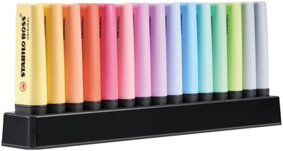 STABILO - BOSS ORIGINAL Pastel - Highlighter - 15 Count (Pack of 1), 