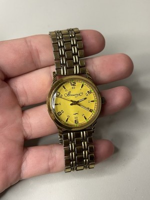 Vintage Wimpel Mechanical Watch Belarus USSR Era Yellow Dial Men s Wristwatch
