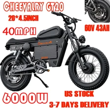 CHEEVALRY GT20 Electric Motorbike 6000W 20inch Offroad 60V 43AH E-Mountain bike