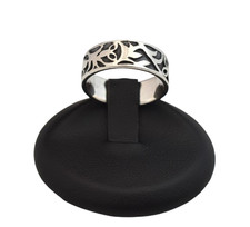 Sterling Silver Ring 925 Flower Vines Floral Abstract Artwok Design Band