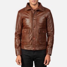 Columbus Leather Bomber Jacket – Premium Quality Classic Aviator-Style Outerwear