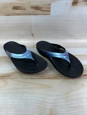 OOFOS OOlala Luxe Flip Flop Sandals Womens 10 Multicolor Waterproof Thong Sandal