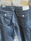 True Religion Men's Black Dark Wash Denim Straight Relaxed Fit Button Jeans 34 — photo 1