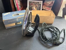 Vintage GE Travel Iron Cat. # F19 Spray, Steam, & Dry Iron 120 volts AC in Box