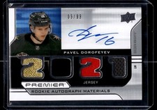 2021-22 UD Premier Rookie Auto Jersey Pavel Dorofeyev RC 05/99 