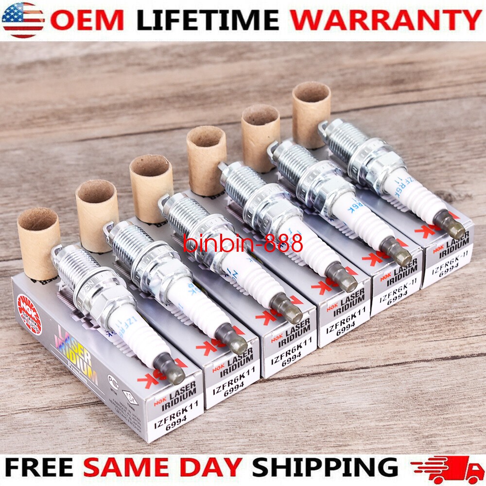 6PCS NGK Iridium Spark Plugs IZFR6K11 for Acura Honda V6 Accord MDX TL RL USA