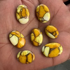 Natural Yellow Honey Copper Turquoise Oval 10x14 to 18x25 mm Cabochon Gemstone