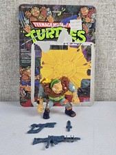 VTG 1989 General Traag 100% Complete W Cardback Ninja Turtles TMNT Action Figure