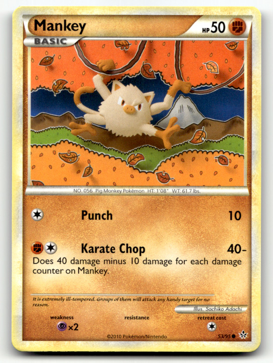 Mankey 53/95 Normal Common Unleashed LP