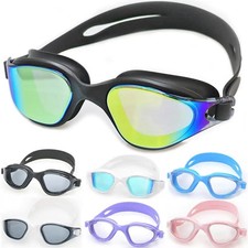 PC Anti-fog Diving Goggles Waterproof Anti-UV Swimming Goggles Electroplated Wid
