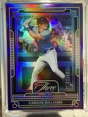 2025 Panini Three and Two Baseball CARSON WILLIAMS Holo Purple SSP #/32