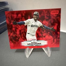 Topps 2025 Stadium Club Red Parallel Randy Arozarena Seattle Mariners #170