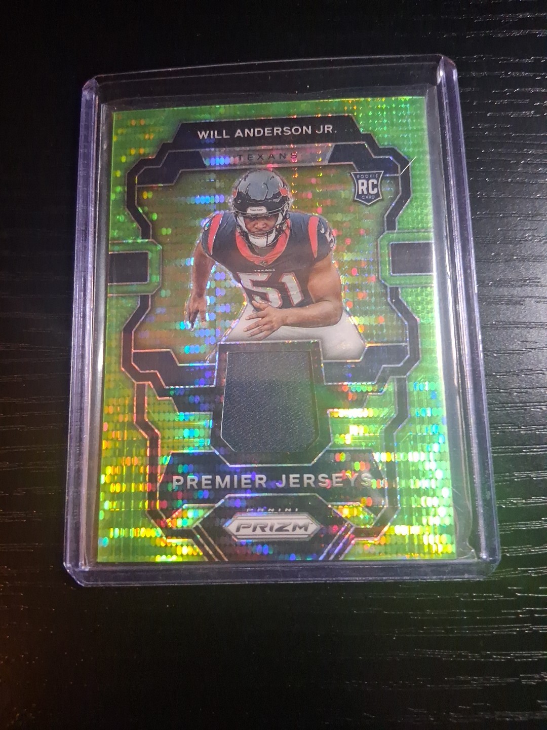 2023 Panini Prizm Will Anderson Jr. Premier Jerseys RC Neon Green Pulsar #PJ-WA