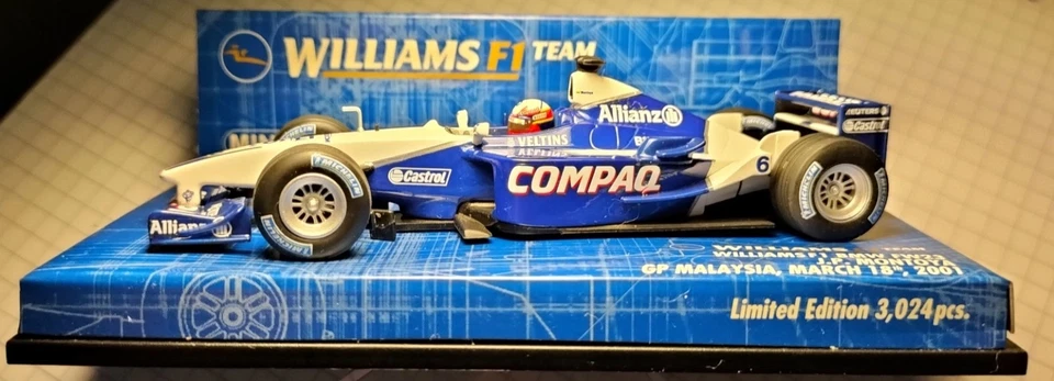 1:43 Juan Pablo Montoya Williams BMW FW23 Malaysia 2001 F1 Minichamps Formula 1 - Bild 4 von 4